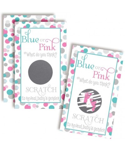 It's A Girl! Polka Dot What Do You Think? Gender Reveal Scratch Off Cards for Baby Showers- 20 2" X 3" Double Sided Cards by ...