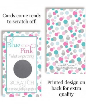 It's A Girl! Polka Dot What Do You Think? Gender Reveal Scratch Off Cards for Baby Showers- 20 2" X 3" Double Sided Cards by ...