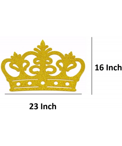 Crown Glitter Foam EVA Styrofoam Banner- Backdrop Decoration Wall Decor (Gold- 23 Inch) - Gold - CO18T2ELQAK $15.10 Banners &...