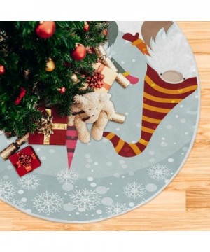 Christmas Cute Gnome Christmas Tree Skirt for Christmas Party Holiday Decorations 47.2 Inch - Christmas Cute Gnome-1 - CV19K8...