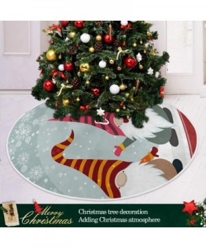 Christmas Cute Gnome Christmas Tree Skirt for Christmas Party Holiday Decorations 47.2 Inch - Christmas Cute Gnome-1 - CV19K8...