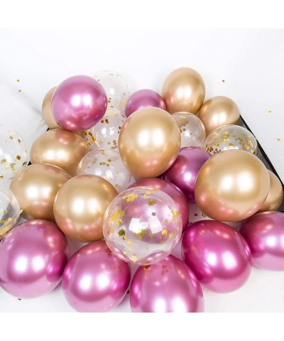 Pink Gold Metallic Chrome Balloons Party Decorations 12 Inch 30 Pcs for Baby Shark Birthday Wedding Bachelorette Baby Shower ...