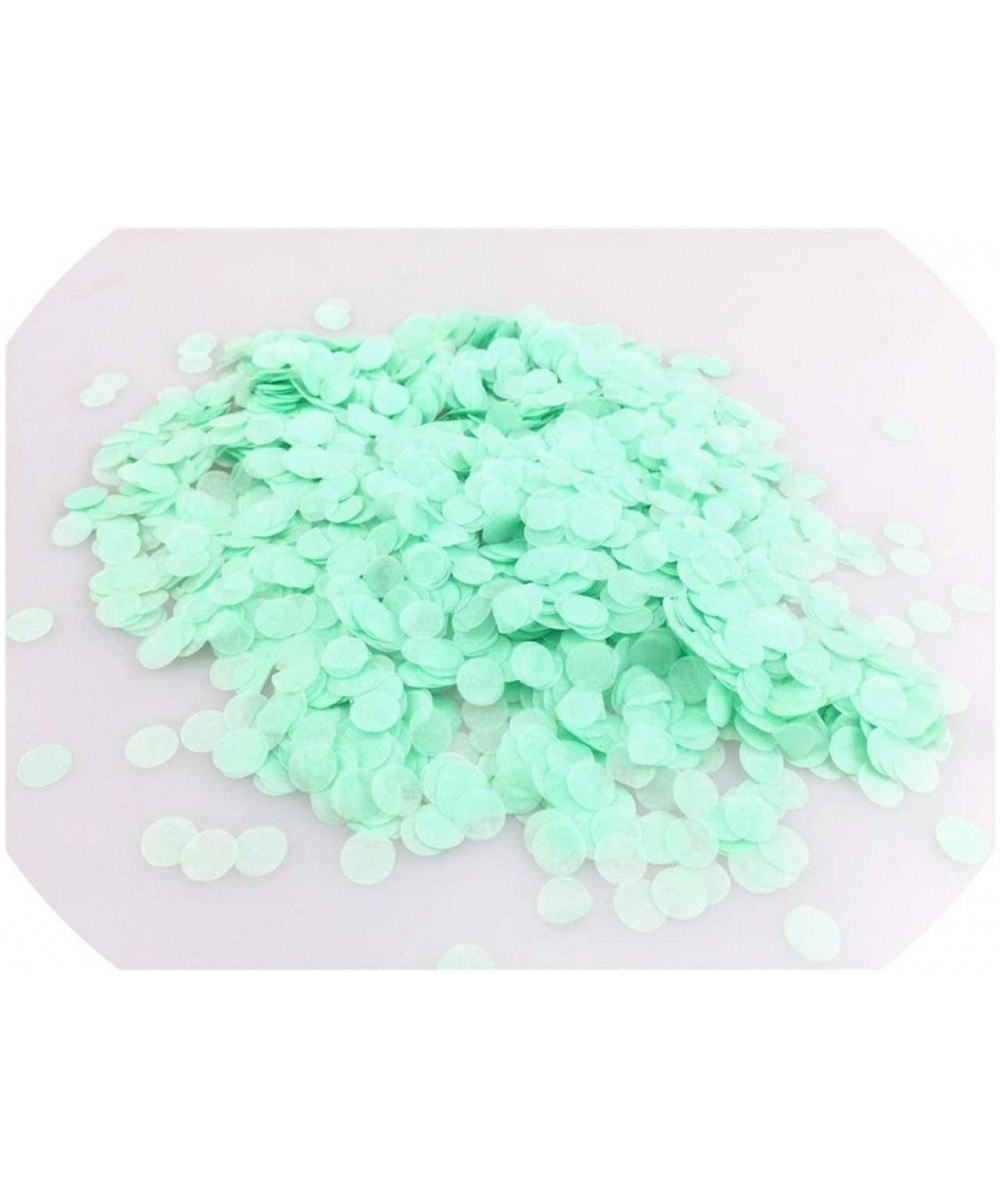 10g/Bag 1cm Mini Round Tissue Paper Confetti Circles Wedding Baby Shower Birthday Party Table Decorations-MC19 Mint Green - M...