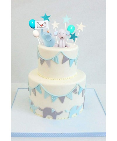 9 PCS Elephant Cake Decoration Little Peanuts Cake Decoration Elephant Cake Topper Elephant Bay Shower Cake Decoration - C019...