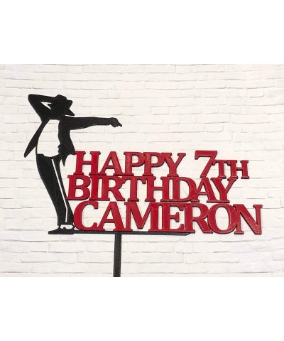 Michael Jackson Smooth Criminal Silhouette Personalized Cake Topper - C318SMCDTMI $12.35 Cake & Cupcake Toppers