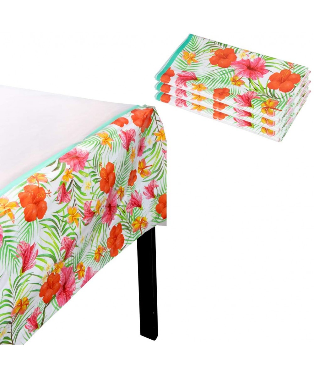 Luau Party Plastic Table Cover (54 x 108 in- 3 Pack) - C718E4ME4I3 $7.80 Tablecovers