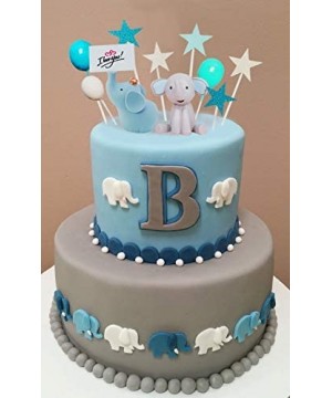 9 PCS Elephant Cake Decoration Little Peanuts Cake Decoration Elephant Cake Topper Elephant Bay Shower Cake Decoration - C019...