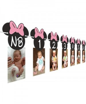 Minnie Mouse 12 month photo Banner[Hot Pink] - Photo Birthday Banner - Minnie mouse birthday Banner - Minnie mouse party supp...