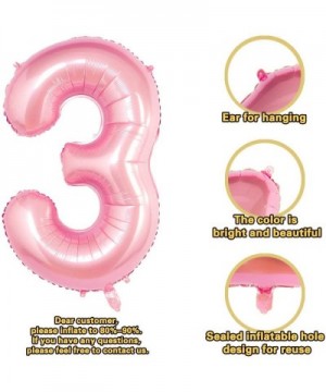 40 Inch Giant Pink Number 3 Balloon-Foil Helium Digital Balloons for Birthday Anniversary Party Festival Decorations - Pink 3...