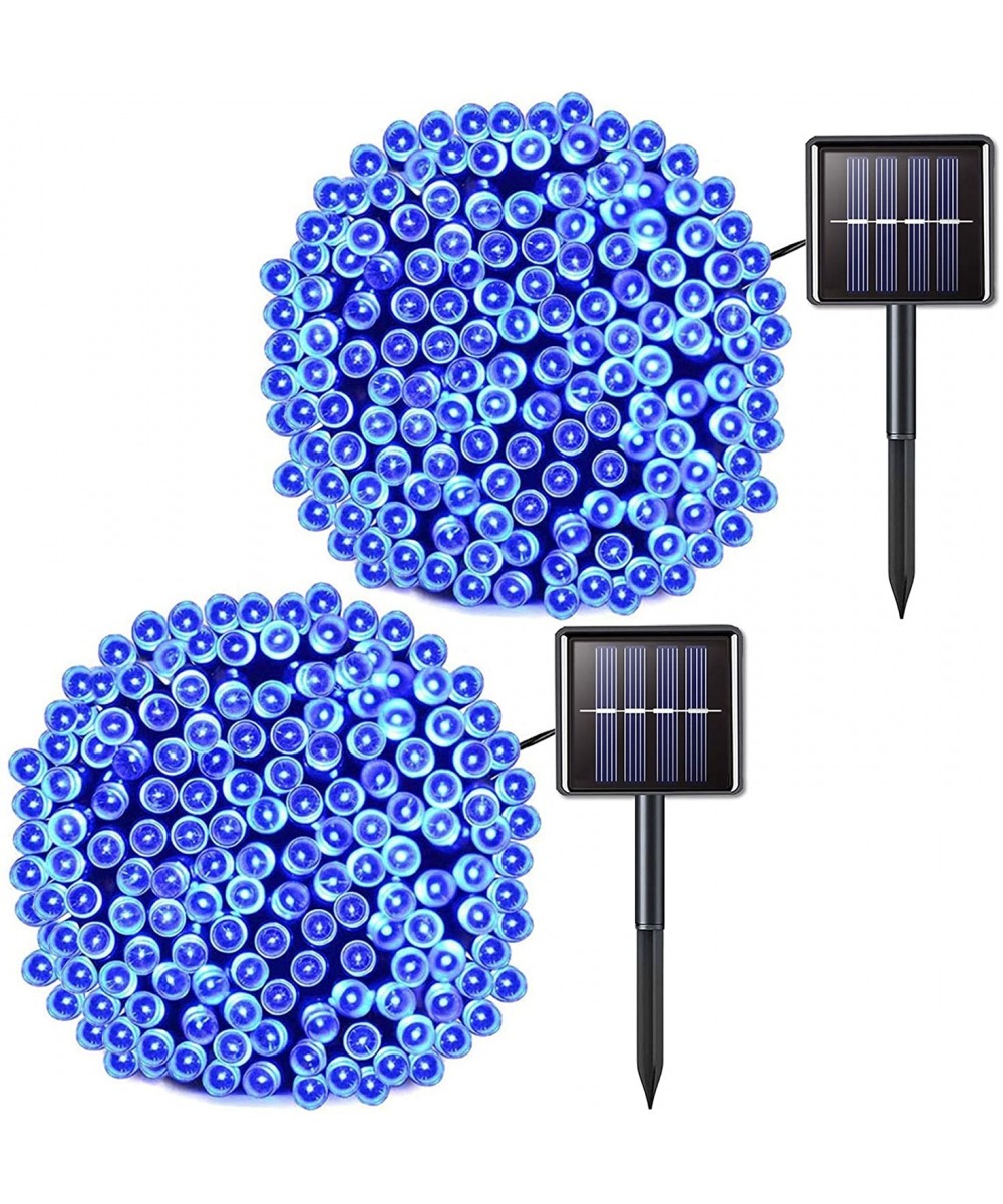 2 Pack Solar String Light 200LED 75.5ft 8 Modes Solar Christmas Lights Waterproof for Gardens- Wedding- Party-Christmas Tree-...