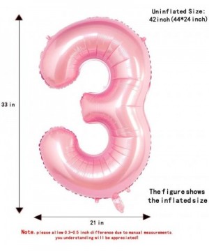 40 Inch Giant Pink Number 3 Balloon-Foil Helium Digital Balloons for Birthday Anniversary Party Festival Decorations - Pink 3...