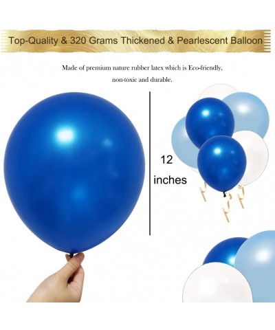 100 Count 320 Grams Thickened Assorted Color Balloons for Baby- Birthday- Wedding- Church- 12 Inches- White- Dark Blue- Light...