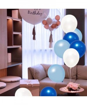 100 Count 320 Grams Thickened Assorted Color Balloons for Baby- Birthday- Wedding- Church- 12 Inches- White- Dark Blue- Light...