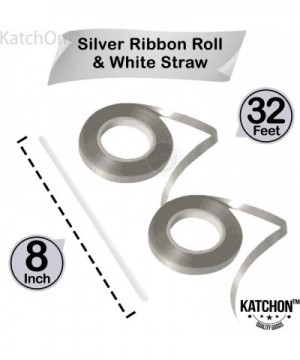 Silver- Chrome- White and Confetti Balloons Set - Large- 60 Pack - Silver Balloon Arches Kit - Chrome Silver Balloons Arch Ga...