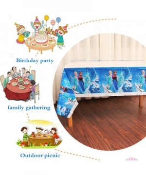 2 Pack THE frozens Themed Plastic Tablecloth- 70.8 in x 42.5in- Disposable Table Cover frozens Themed Birthday Party Decorati...