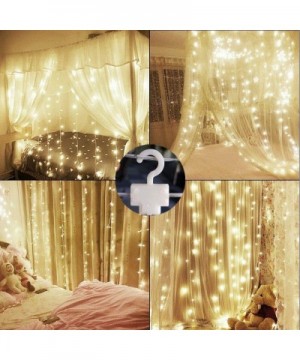 300 LED Curtain String Lights -USB Plug in curtain fairy lights with 8 Lighting Modes and Remote for Bedroom Indoor Wedding P...