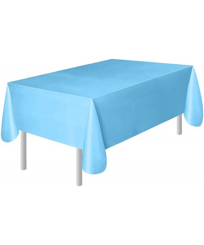 6-Pack Blue Plastic Tablecloth - Plastic Table Cover - Disposable Tablecloths 54" x 108" Table Cloth 100% Recyclable - Great ...