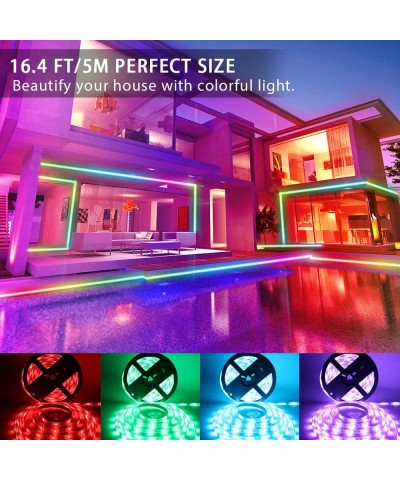 Led Strip Lights with Remote Bedroom - 16.4ft 5m Waterproof Led Light Strips- RGB Led Strip- Color Changing LED Strip Lights ...