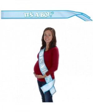 Beistle"It's A Boy!" Satin Sash- 33" x 4"- Light Blue/Blue/White - CX120X3CEDL $5.09 Party Packs