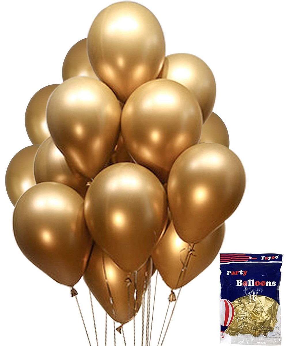 Gold Balloons- 12" Gold Metallic Latex Party Balloons for Party Decorations- Baby Shower- Christmas Decorations- Birthdays- B...