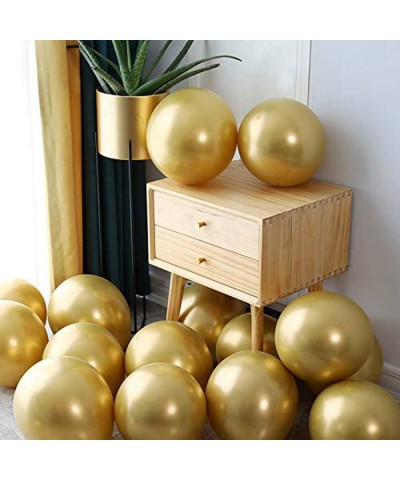 67PCS Metallic Chrome Gold Confetti Balloons Garland Set 12 inch Gold Balloons 3.2g/PC Thicker Metallic Latex Balloons with K...