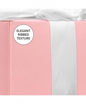 Gift Favor Tuck Boxes- Blush Pink- 3 x 3 x 3 Cube Favor Box with Satin Ribbon Bulk 50-Pack- Party Favor Gift Box for Wedding ...