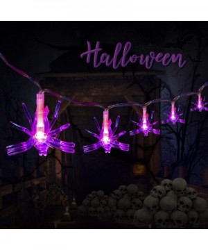 Purple Halloween Lights- 20 Led Battery Operated Spider Halloween String Lights for for Halloween Decorations Indoor & Outdoo...