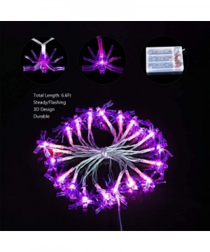 Purple Halloween Lights- 20 Led Battery Operated Spider Halloween String Lights for for Halloween Decorations Indoor & Outdoo...