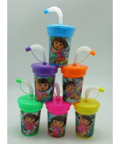 6 Dora the Explorer Stickers Birthday Sipper Cups with lids Party Favor Cups - CL18OOK5286 $9.41 Party Tableware