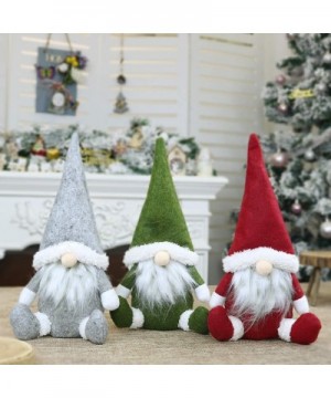 Christmas Elf Decoration Ornaments Thanks Giving Day Gifts Swedish Santa Gnome Plush Handmade Scandinavian Tomte - A-gray - C...