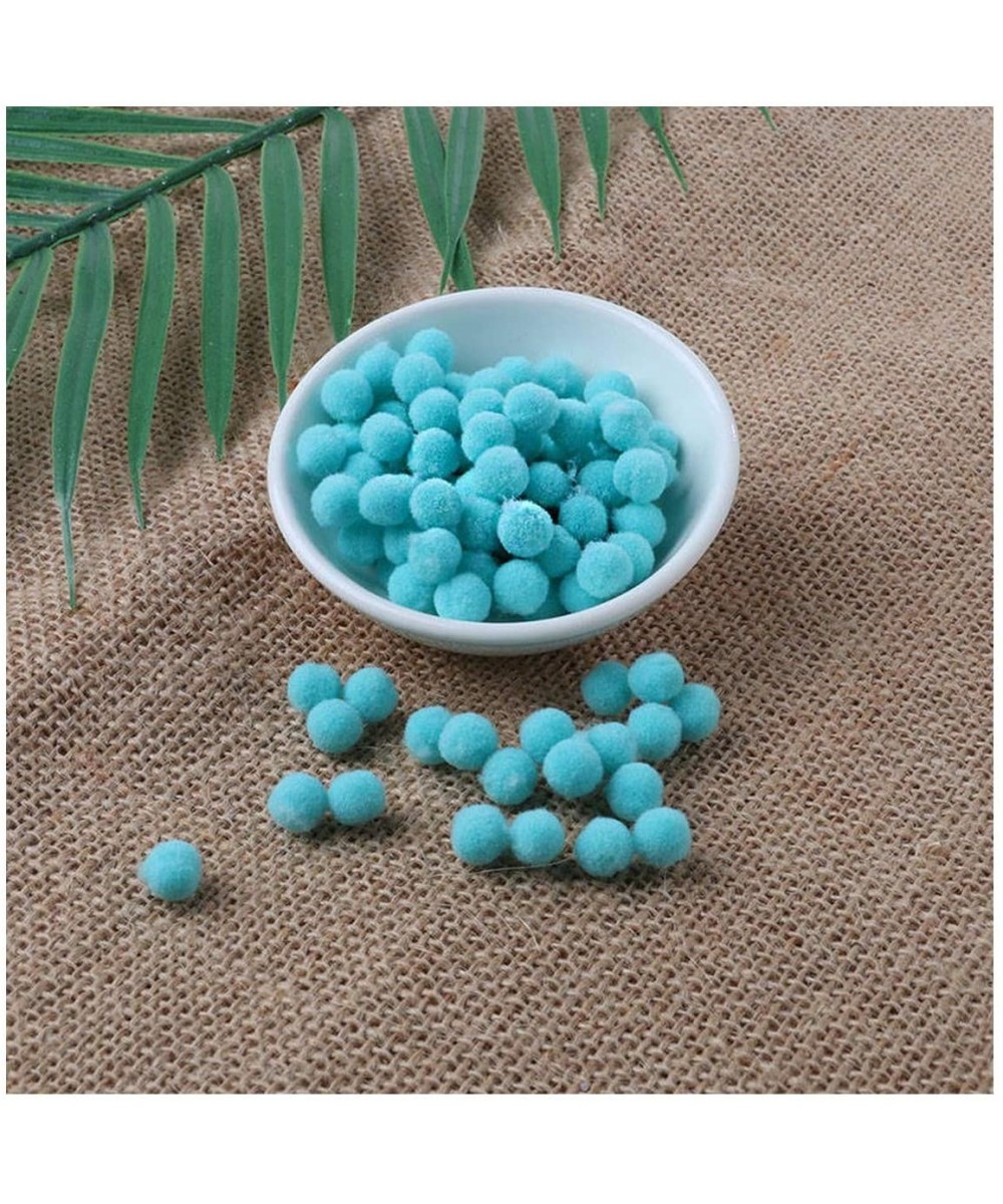 Sequins 8mm 10mm Pom Pom Soft Pompon Fluffy Plush Crafts DIY Pom Poms Ball Home Decor Sewing Supplies-39 Water Blue-10mm 10G ...