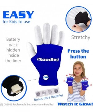 Flashing LED Finger Light Gloves July 4th Toys - Kids and Teen Sized Ages 4-7 (Small- Blue) - Blue - CU18OLEW4D5 $11.95 Party...