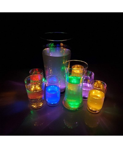 DIY Party Light-up Cups- Light Sticker- Adhesive LED Coaster for Glow Party- House Party - Colorful Lights to Wine Glass- Bee...