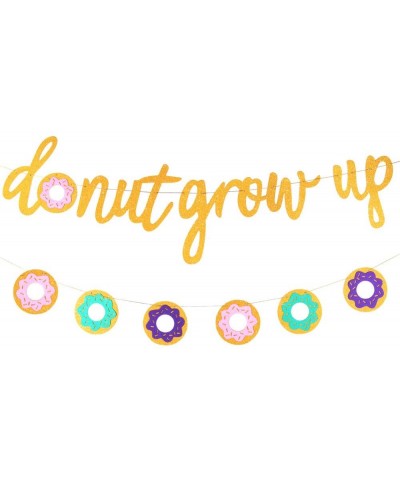 Glitter Donut Grow Up Banner Donut Grow Up Party Supplies Garland Kids Birthday Decorations Donut Grow Up Backgound String fo...