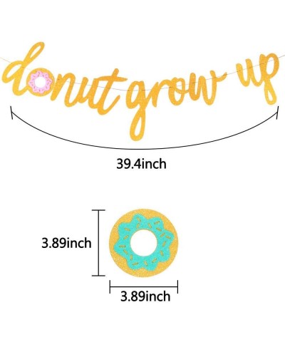 Glitter Donut Grow Up Banner Donut Grow Up Party Supplies Garland Kids Birthday Decorations Donut Grow Up Backgound String fo...