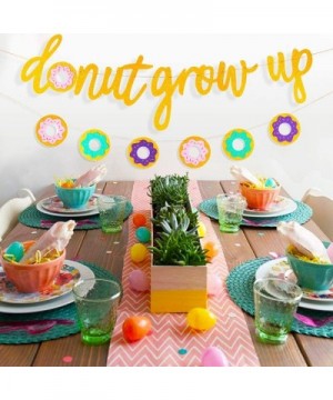 Glitter Donut Grow Up Banner Donut Grow Up Party Supplies Garland Kids Birthday Decorations Donut Grow Up Backgound String fo...