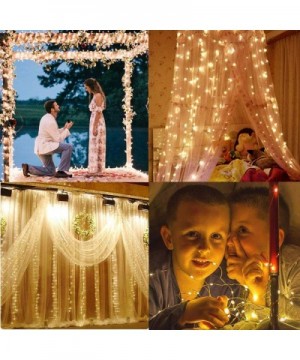 Curtain String Light 300 LEDs（9.8ft X 9.8ft)-8 Modes Fairy String Lights-USB Powered Waterproof String Lights-for Bedroom - C...