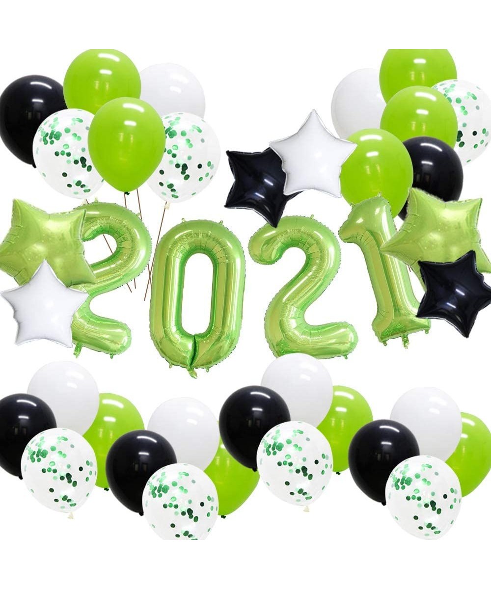 Graduation Decorations 2021 Party Balloons- 38PCS New Years Eve Party Supplies- Star Foil Balloons- Latex Balloons for Birthd...