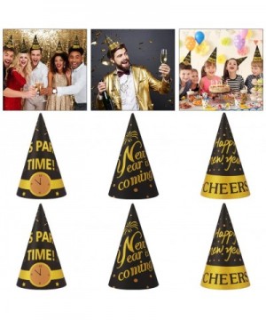 2020 New Year Party Hats Glitter Cone DIY Paper Hats for Kids Adult Party Supplies (9pcs-Black Gold) - CC18YCT4YNK $5.95 Part...