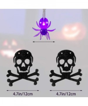 Halloween String Lights Decoration Battery Operated LED Spider String Lights with Twinkle Skeleton Ornament Banner for Hallow...