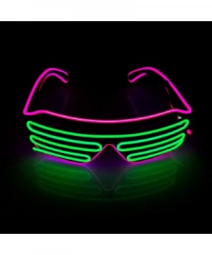 LED Glasses Adjustable Neon Light Up Glasses- Novelty Party Favors LED Shutter Shades Glowing Luminous Eyewear (Pink+Green) -...