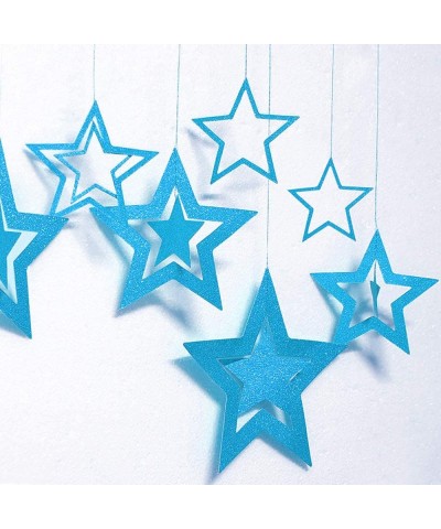 Twinkle Twinkle Little Star Hanging Decorations for Baby Shower Birthday Christmas Xmas Party Deocr (Glitter Blue-14 Pcs) - G...