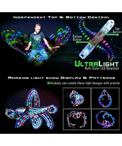 Ultralight LED Glow Stick (Individual) - Rainbow LED for Poi - Raves and Concerts - CE11L0WTG7H $23.26 Party Favors