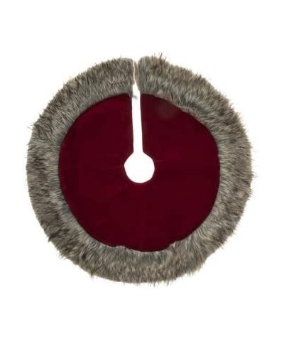 Miniature Red and Faux Fur Trimmed White Tree Skirt Tiny 6 Inch Radius - 12 Inch Diameter - CE18Z6L494G $10.37 Tree Skirts