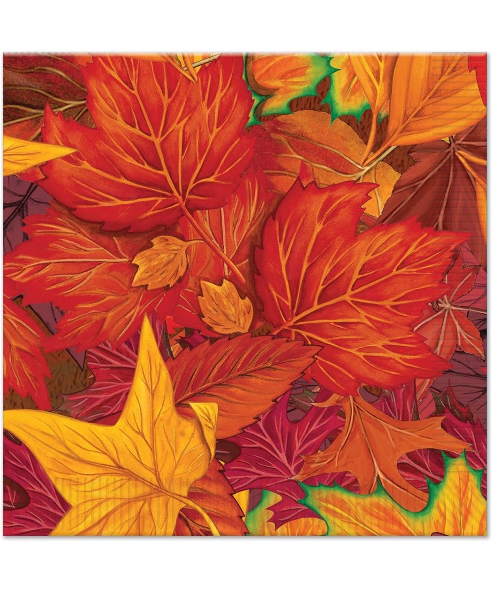 Fall Leaf Beverage Napkins (16 Pack)- Multicolor - C912FZ7KANP $6.45 Tablecovers