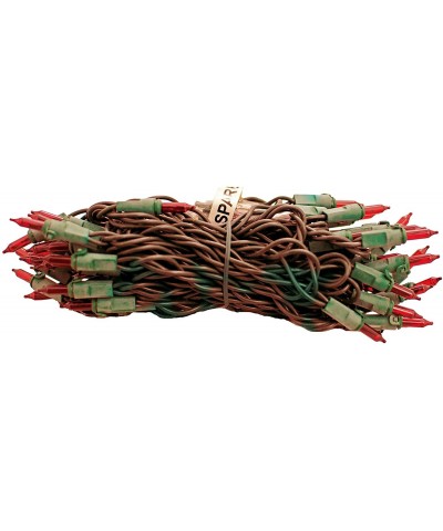 Red Christmas String Lights Green Wire Mini Incandescent Indoor/Outdoor UL Listed Super Bright Tangle-Free 50 Bulb - 23FT Len...