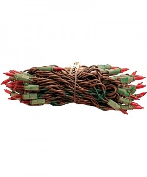 Red Christmas String Lights Green Wire Mini Incandescent Indoor/Outdoor UL Listed Super Bright Tangle-Free 50 Bulb - 23FT Len...