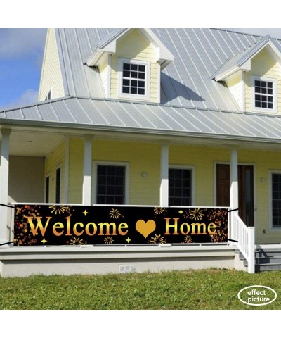 Ushinemi Large Welcome Home Banner- Welcome Back Home Decorations Sign - Welcome Home-celebrate - C5197WHE2CX $8.01 Banners &...