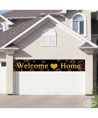 Ushinemi Large Welcome Home Banner- Welcome Back Home Decorations Sign - Welcome Home-celebrate - C5197WHE2CX $8.01 Banners &...