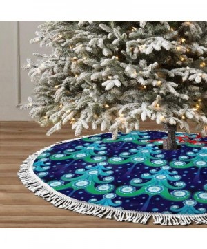 Christmas Santa Christmas Tree Skirt Mat Christmas Holiday Party Decoration Decorate New Year Party Supply 36 - Black4 - CX19...